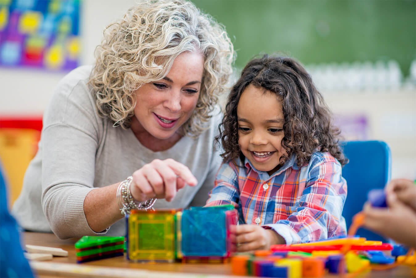 teacher with child